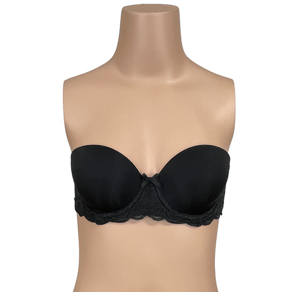 Victoria's Secret Dream Angels Multiway Demi Bra 32B Black Strapless Underwire - Picture 4 of 8